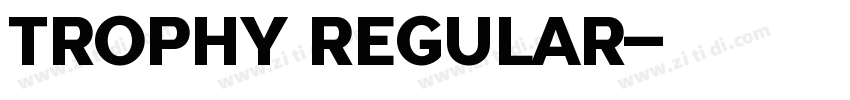 Trophy Regular字体转换